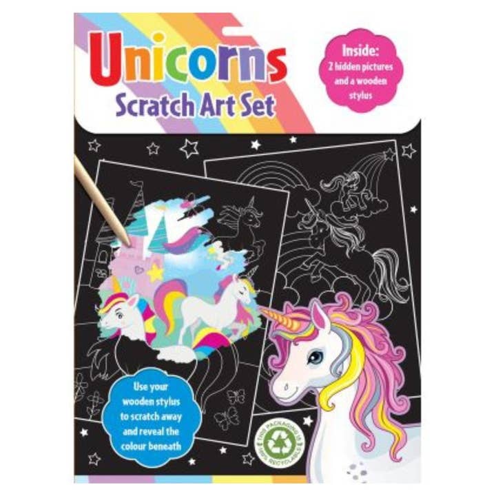 Unicorns Scratch Art Set for wholesale by Kids Party Craft