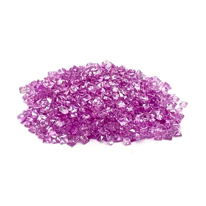 Roze saffier vierkante gefacetteerde losse edelsteen, 2 mm, 1 karaat voor wholesale door GemMartUSA