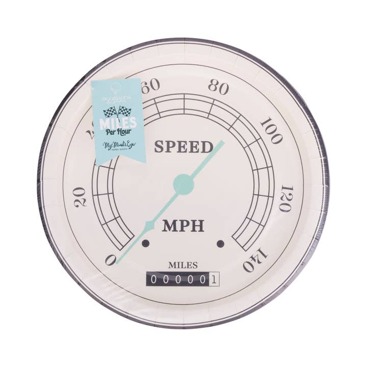 My Mind’s Eye - Wholesale Disposable Plate - MIL1040 - Miles per Hour - Speedometer Plate
