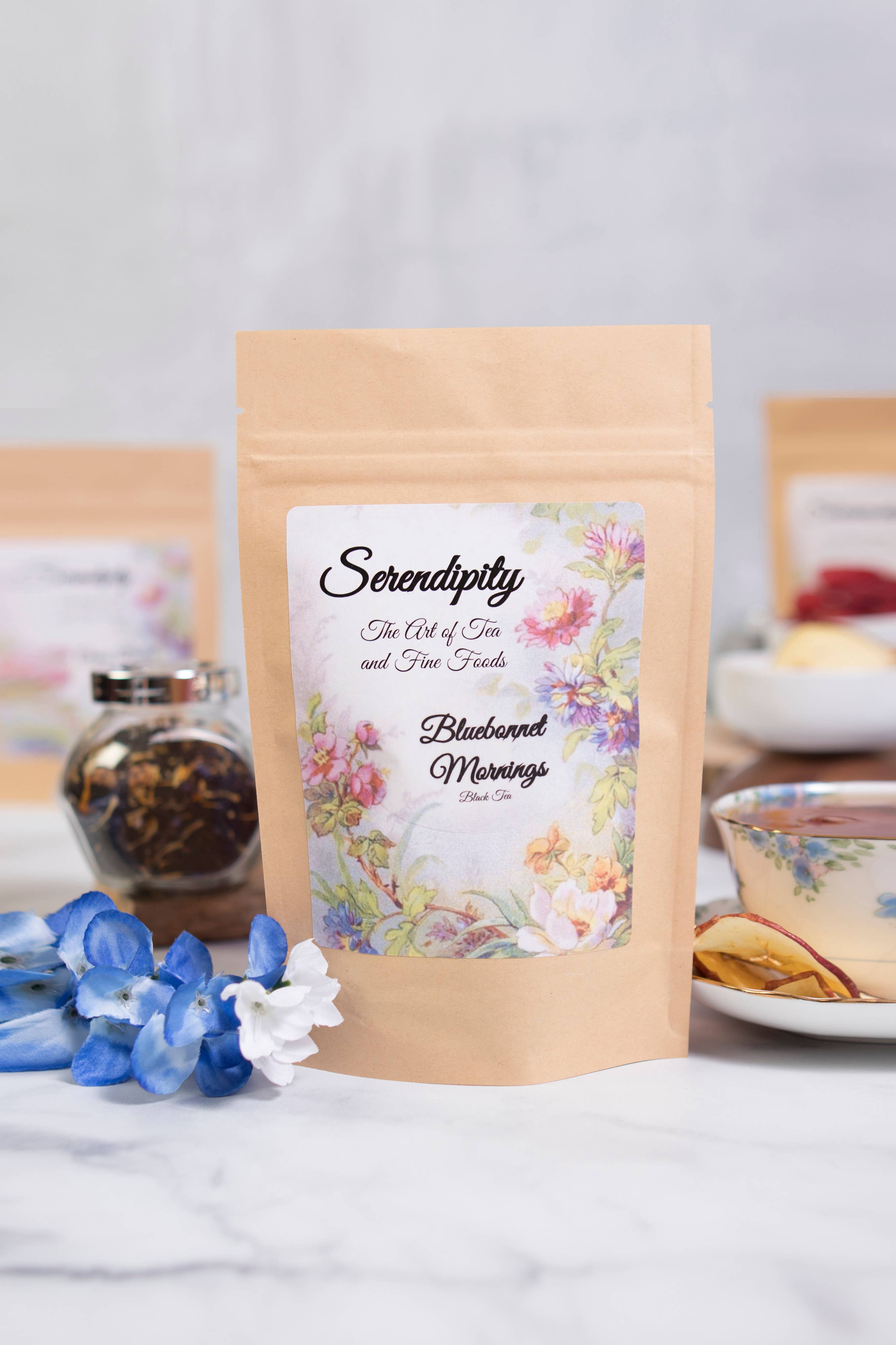 Bluebonnet Mornings Black Tea for wholesale by Serendipity: The Art of Tea and Fine Foods, LLC