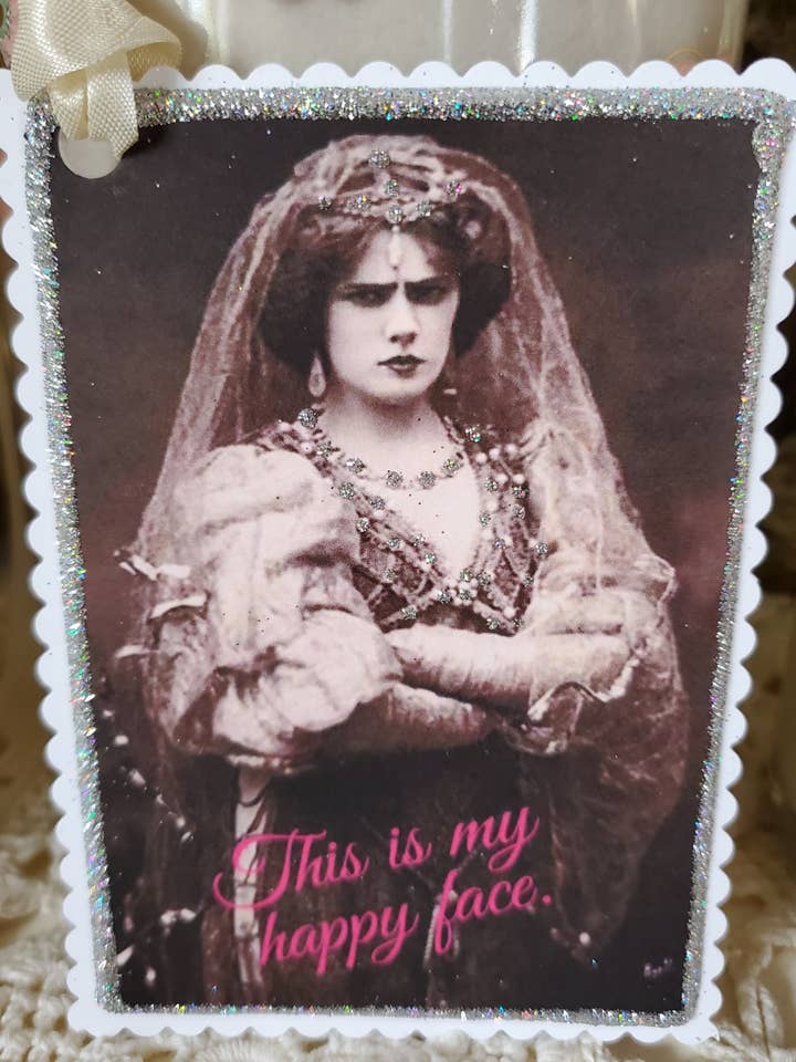 Gift Tag This Is My Happy Face for wholesale by Little Heart Designs