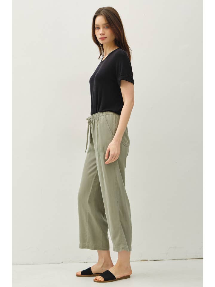 Be Cool - Wholesale Pants - Women's - TENCEL DRAWSTRING WIDE LEG PANTS