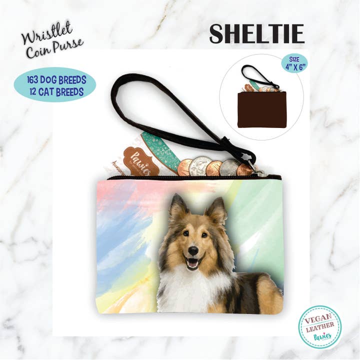 Sheltie møntpung • Gulvskærm valgfri for engroshandel hos pawies