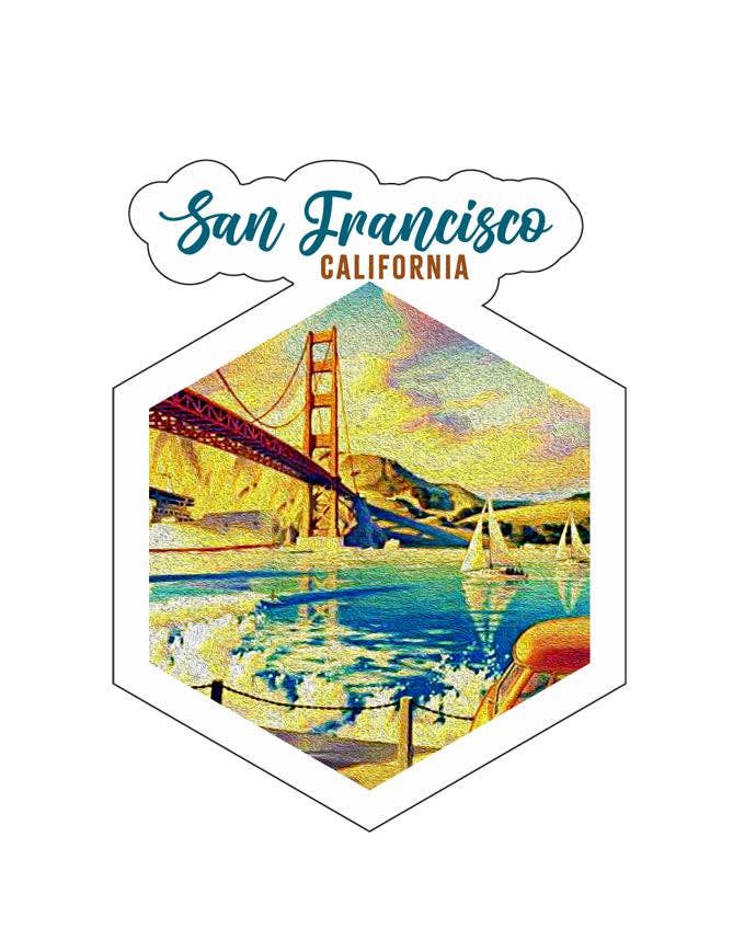 MOJA - Wholesale Sticker - San Fransisco Vinyl Sticker1