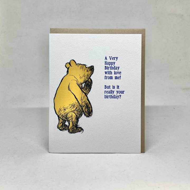 Big Wheel Press - Wholesale Birthday Card - A Very Happy Birthday - Pooh Card