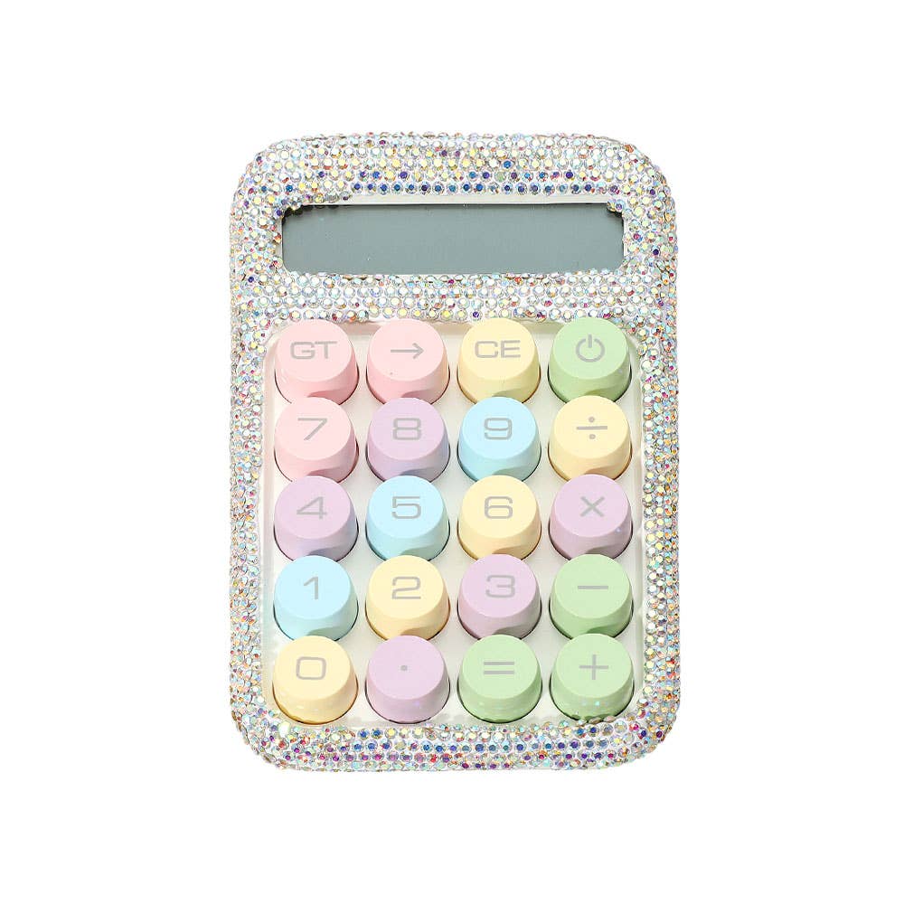 Sensibling Corp. - Wholesale Calculator - Colorful Round Keys Rhinestone Studded Electronic Calculator1