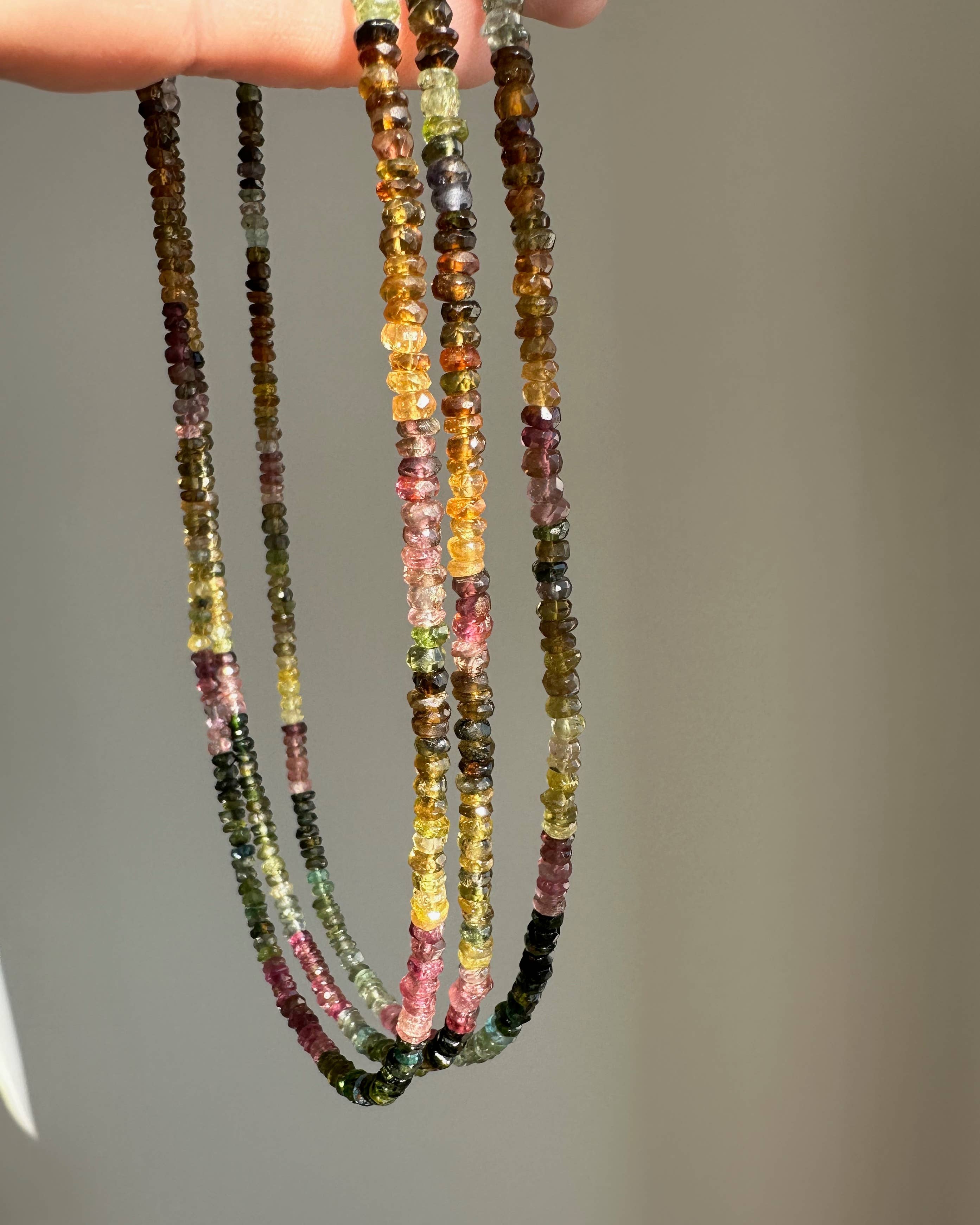 Anokhi Green | Handmade Gemstone Jewelry - Wholesale Beaded/Pearl Necklace - Tourmaline Extender Necklace | Gold Beads| October Gems2