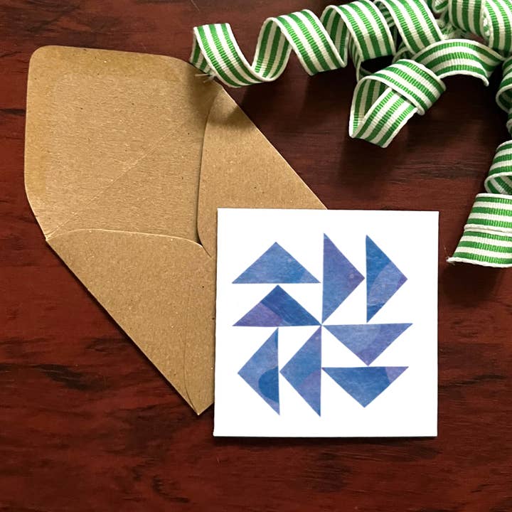 Quilt Block Mini-Card (Flying Geese) for wholesale by Cozy Arts