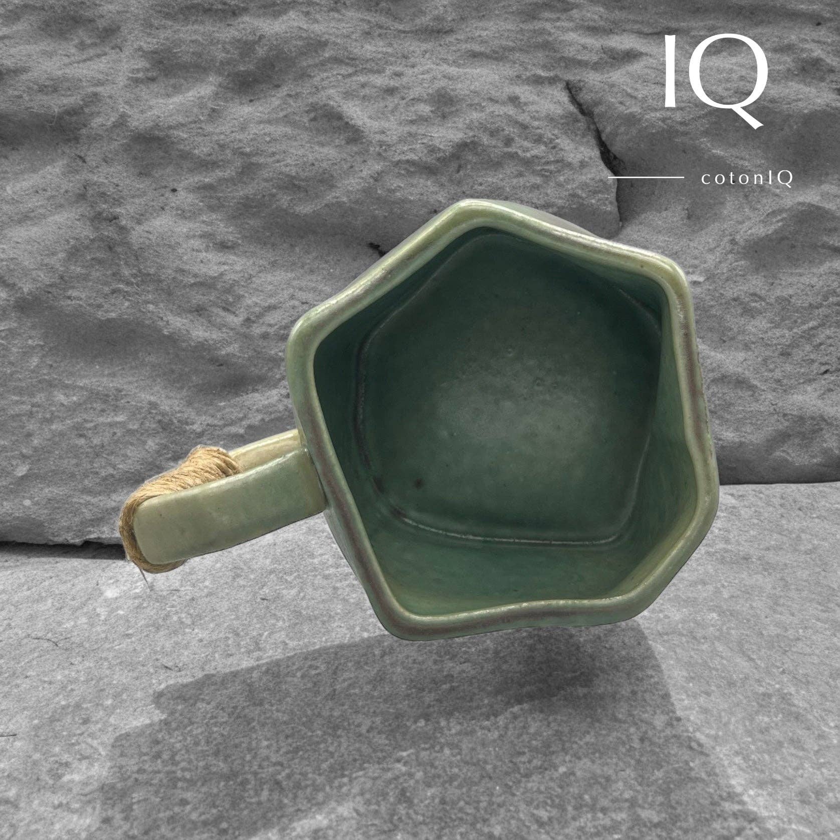 cotonIQ – Großhandel Kaffeebecher – Handgefertigte Keramiktasse – Rustikales Unikat – Blau- und Erdtöne –  230 ml1