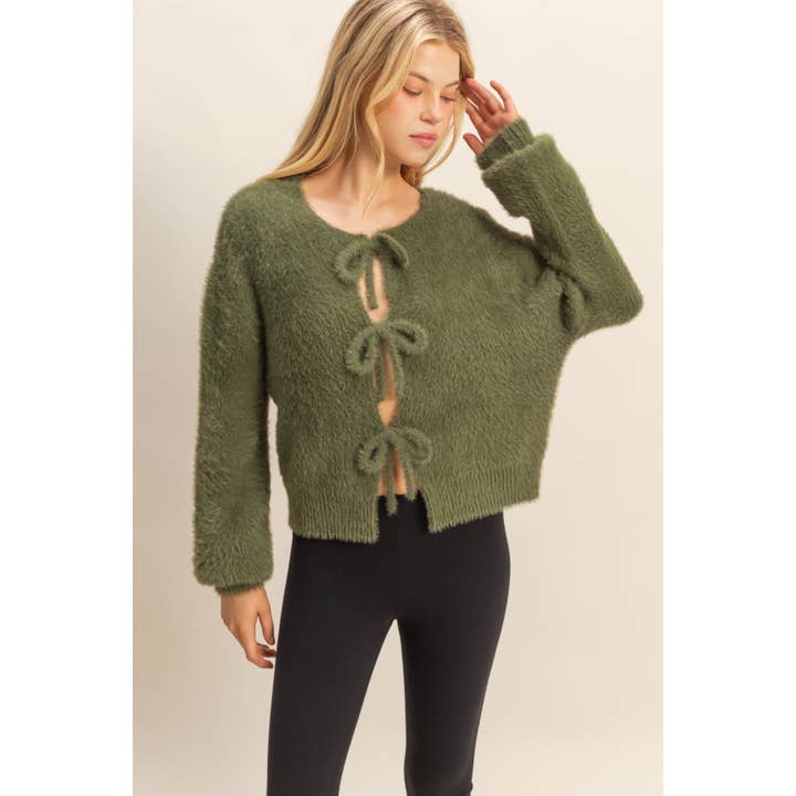 HYFVE - Wholesale Cardigan - Women's - Fuzzy Sweater With Unique Front Ties19