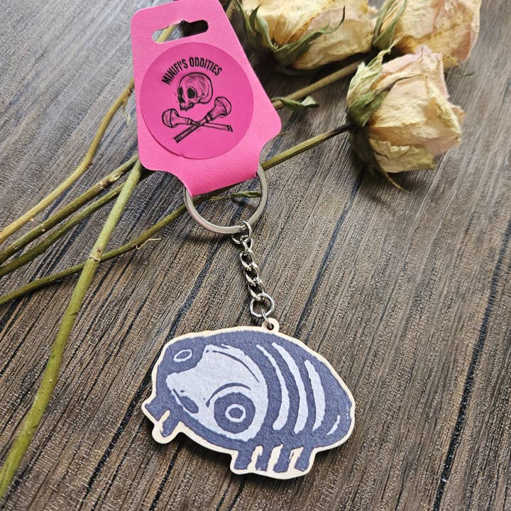 Tim der verängstigte Rollassel-Schlüsselanhänger für den Großhandel von Minifi's Oddities