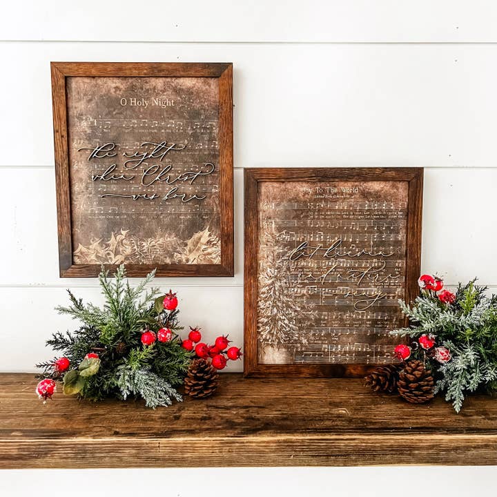 WillowBee Signs & Designs - Wholesale Sign - Vintage Christmas Carol Signs - Dark Background1