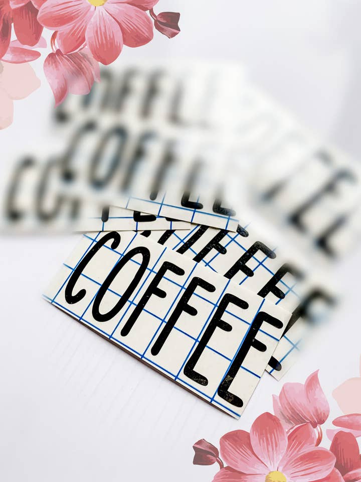 Coffee Vinyl Decal for wholesale by Blossom & Bloom