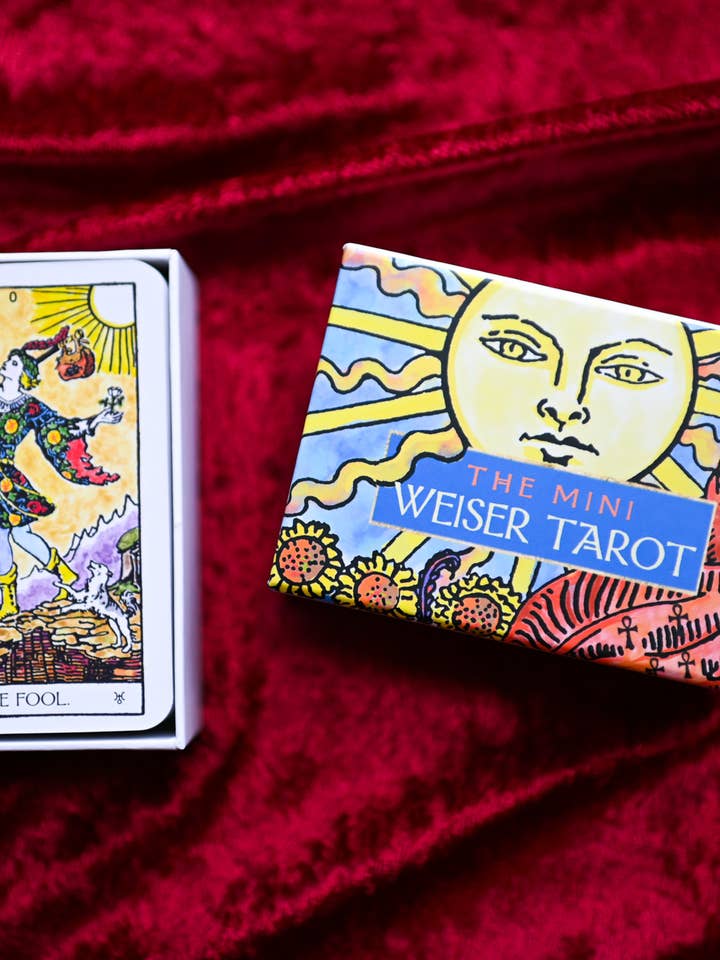 The Mini Weiser Tarot (78 Full-Color Cards, Mini RWS Deck) for wholesale by Red Wheel/Weiser LLC