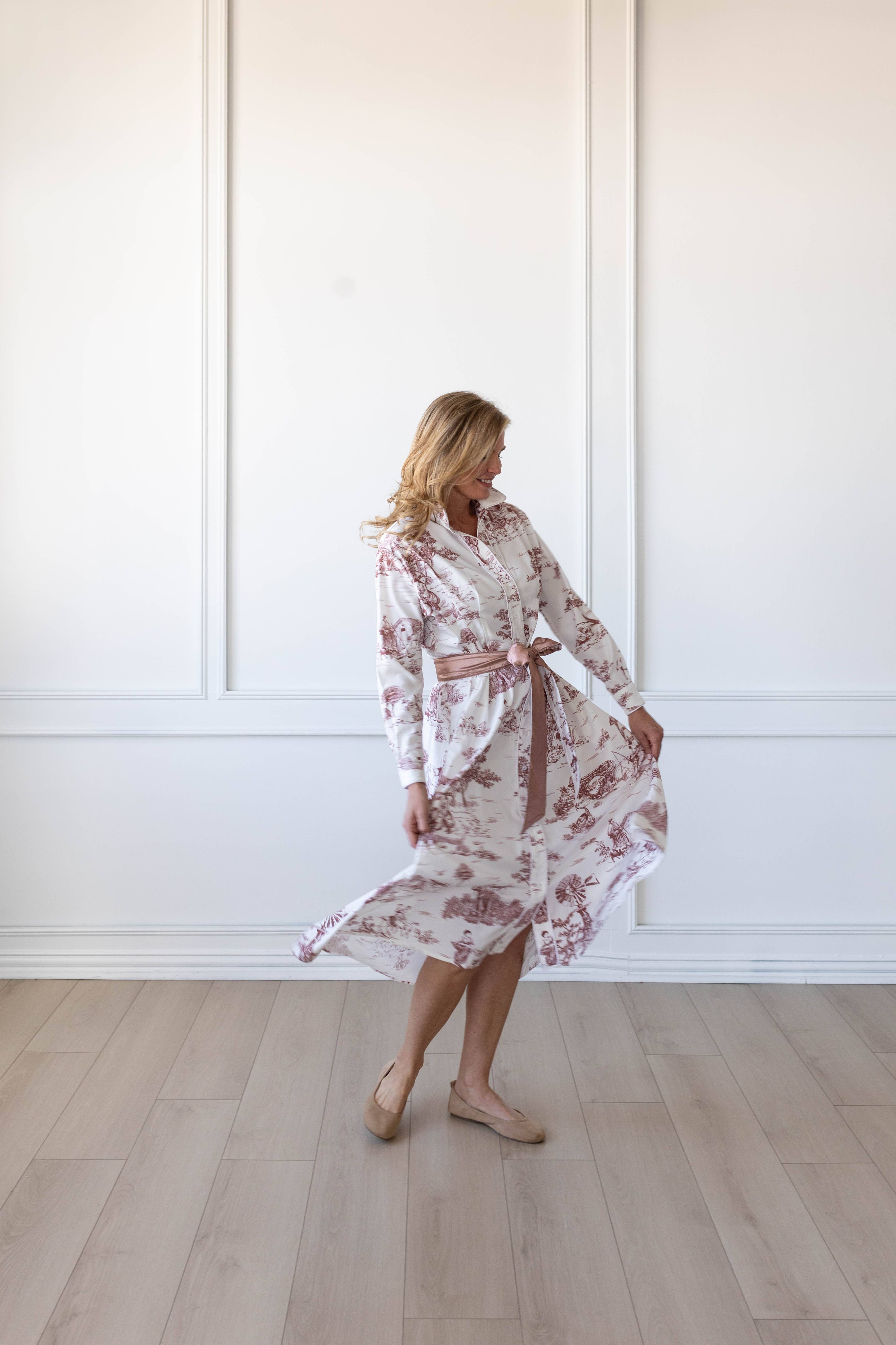 Kim Lolley Designs - Wholesale Dress - Women's - JILL DRESS BROWN TOILE2