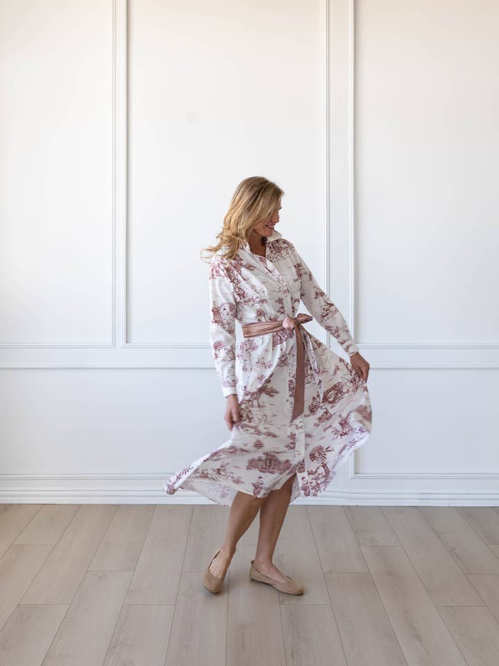 Kim Lolley Designs - Wholesale Dress - Women's - JILL DRESS BROWN TOILE2