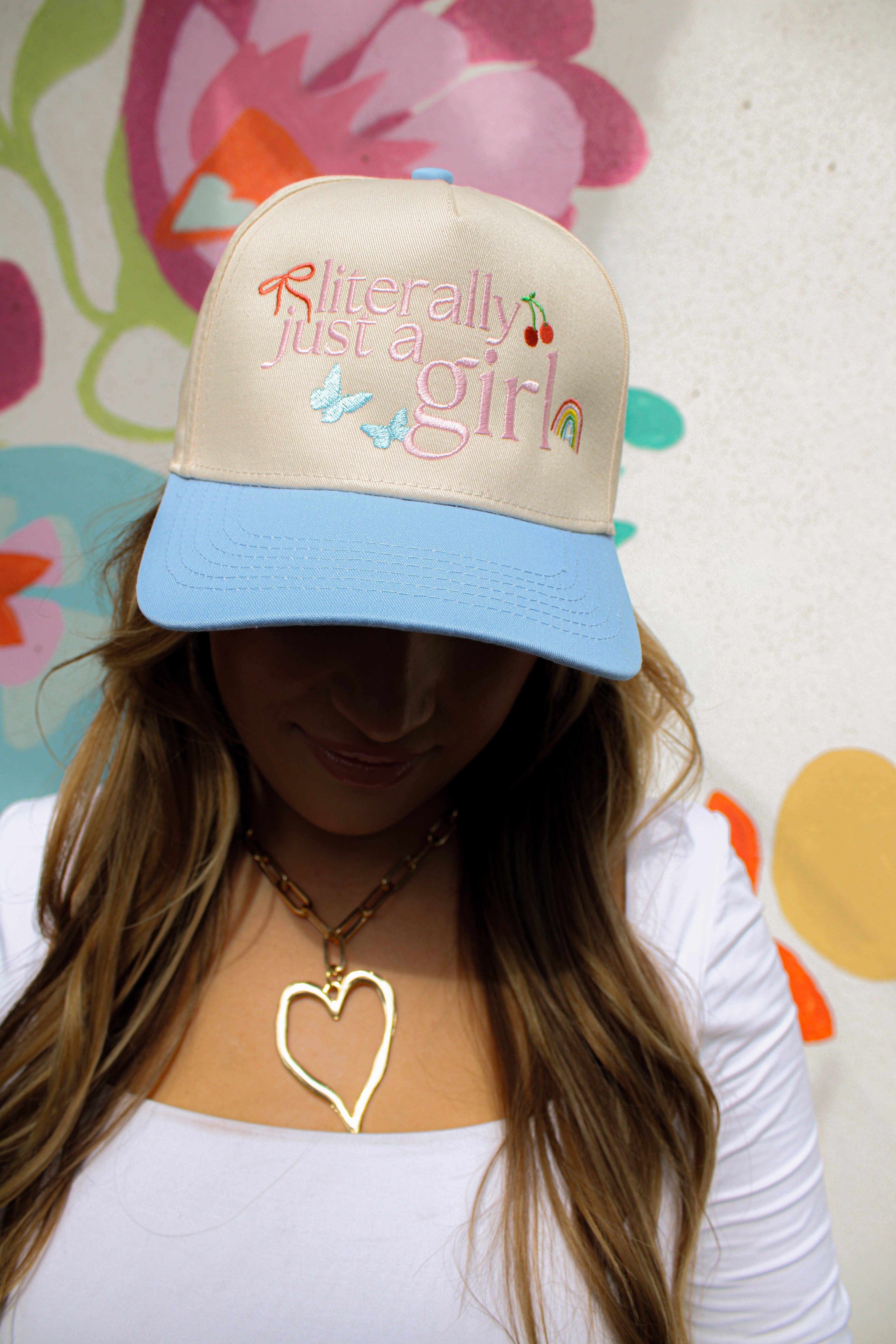 Summer Tees – wholesale Trucker hat – Women’s – LITERALLY JUST A GIRL ICON CANVAS CAP1