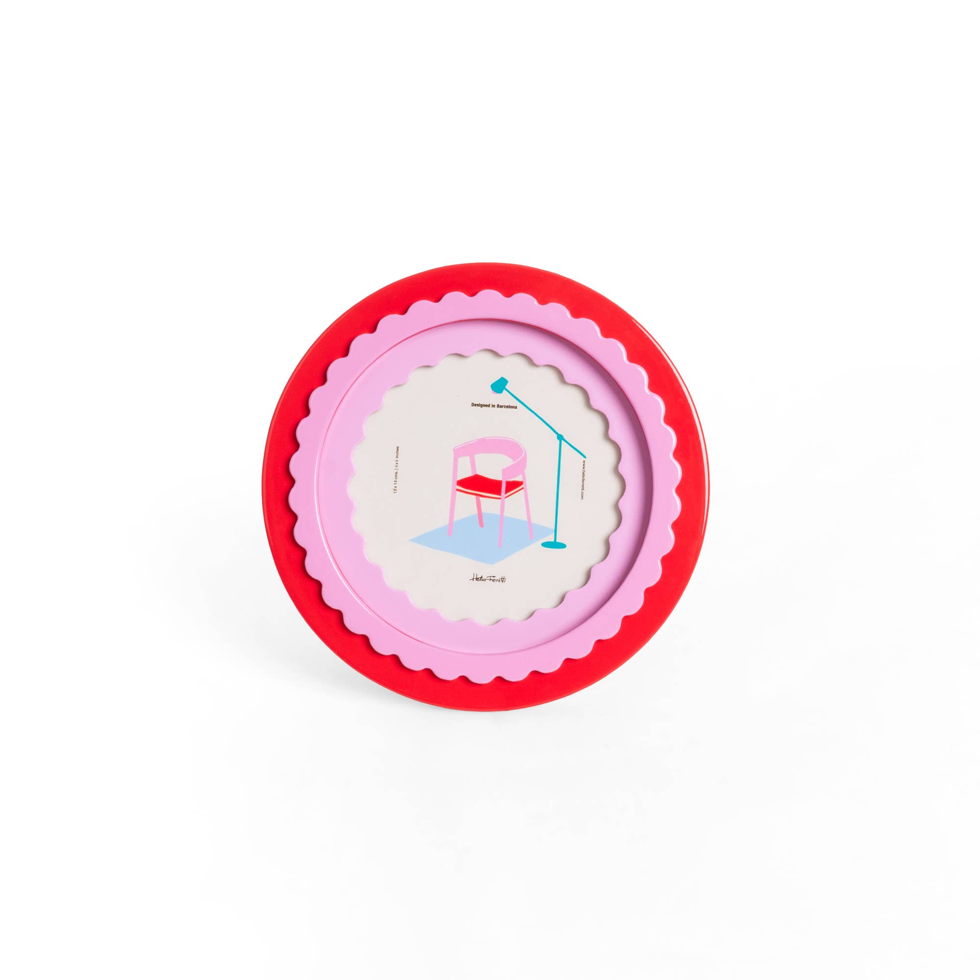 Helio Ferretti - Wholesale Picture Frame - ROUND GLOSSY RED PHOTO FRAME HF1