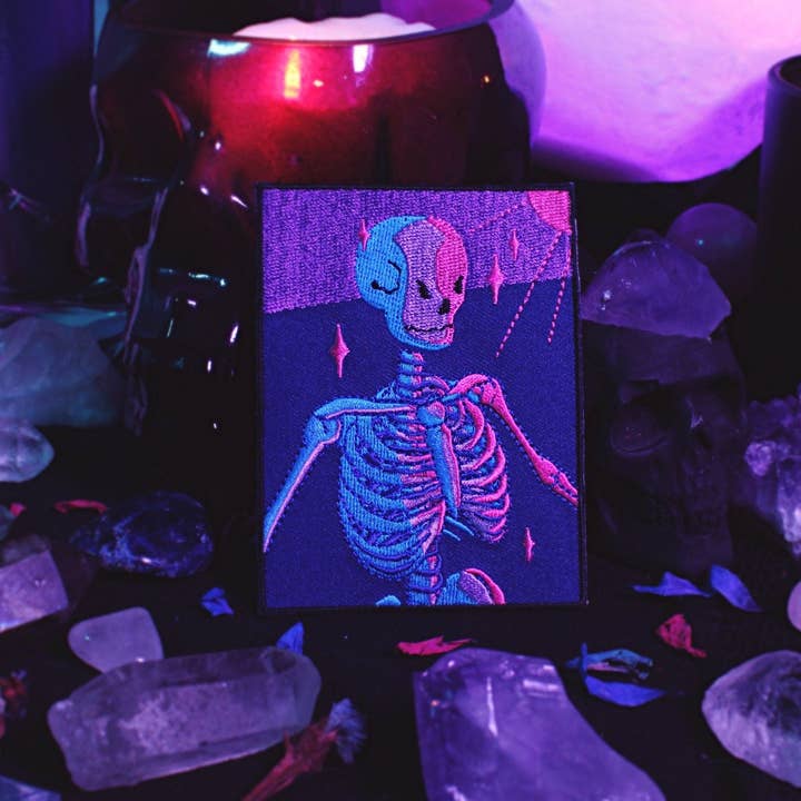 GRRRL Spells - Wholesale Patch - Bisexual Lighting Skeleton Patch