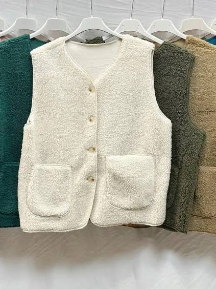 Mimi & Gogo - Vente Veste sans manches – femme - Gilet moumoute sans manches @6108_GiMoumoute17