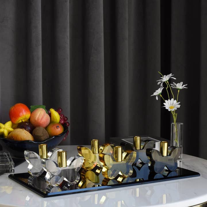 Lainy Home – wholesale Candle holder – Pair of 3” Butterfly Candleholders19