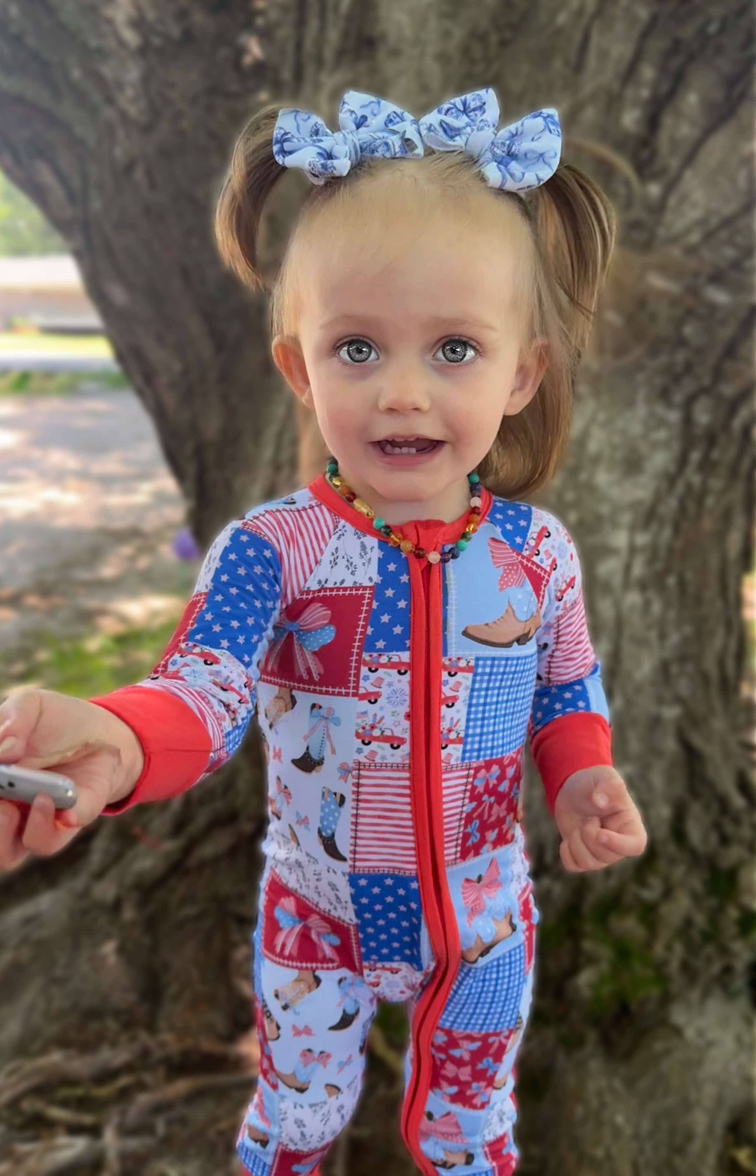 Brinley Jo’s Bamboo - Wholesale Jumpsuit - Baby - Star-Spangled Sweetheart Bamboo Romper4