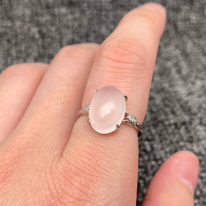 Mio Queena - Wholesale Single Stone/Solitaire Ring - Natural Crystal Fluorite/Tiger's Eye/Rose Quartz Rings - CS
