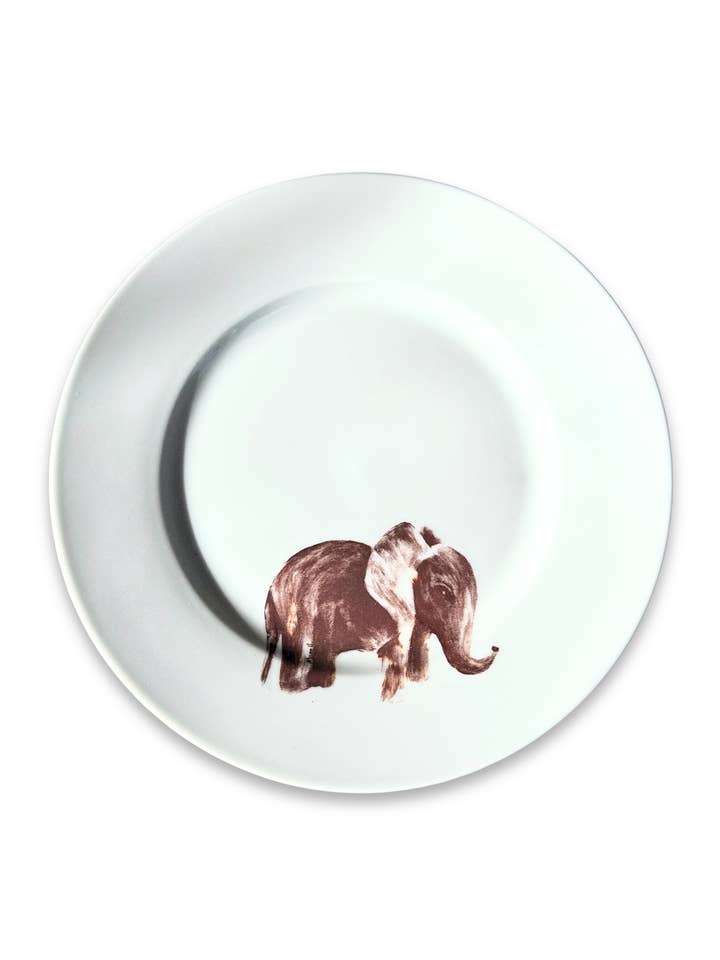 Alabama Elephant Porcelain Serving Plate for wholesale by Mona H Paintings