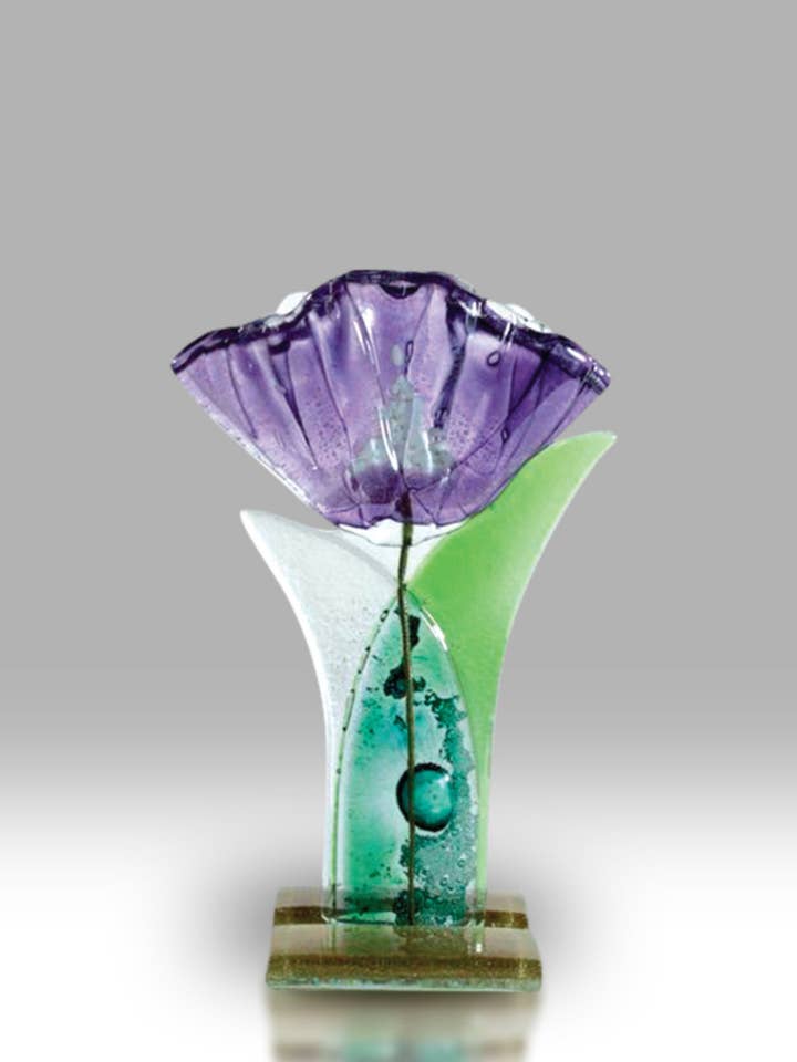 Flower - Purple - 1669-17 for wholesale by Nobile Glassware Ltd.