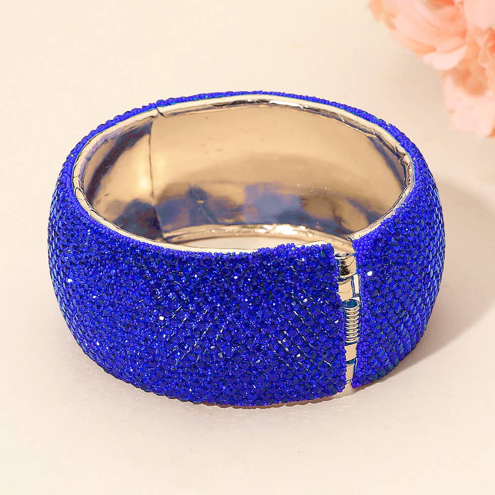 Sensibling Corp. - Venta al por mayor Brazalete - Brazalete de noche ancho con bisagras adornado con perlas y pedrería.17