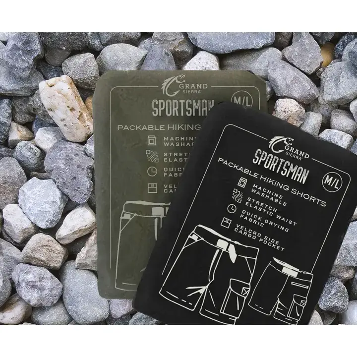 Grand Sierra - Vente Short – homme - Shorts de randonnée compressibles pour hommes, paquet de 123
