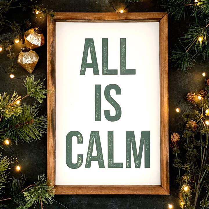 All Is Calm Wood Wall Art for wholesale by Southern Mesa Trading Co.
