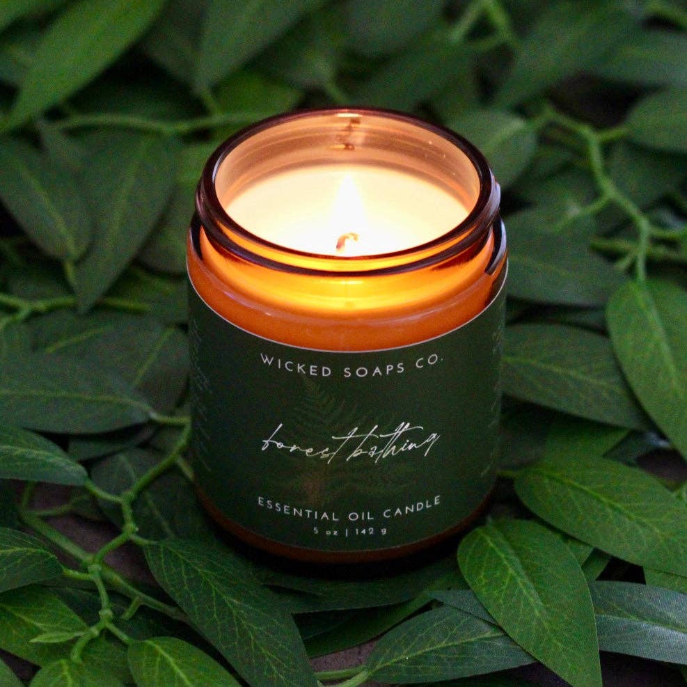Wicked Soaps Co. – wholesale Jar/filled candle – Forest Bathing Essential Oil Candle | Soy Wax Candle3