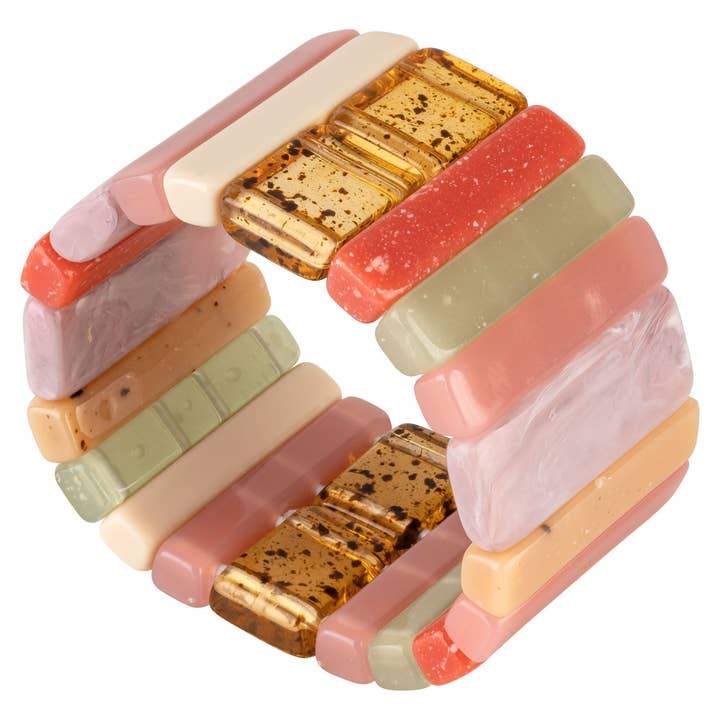 TIEFENBACHER LEHMANN - Vendita all'ingrosso Bracciali a catena e a maglie - Bracciale acrilico multicolore con stecche1