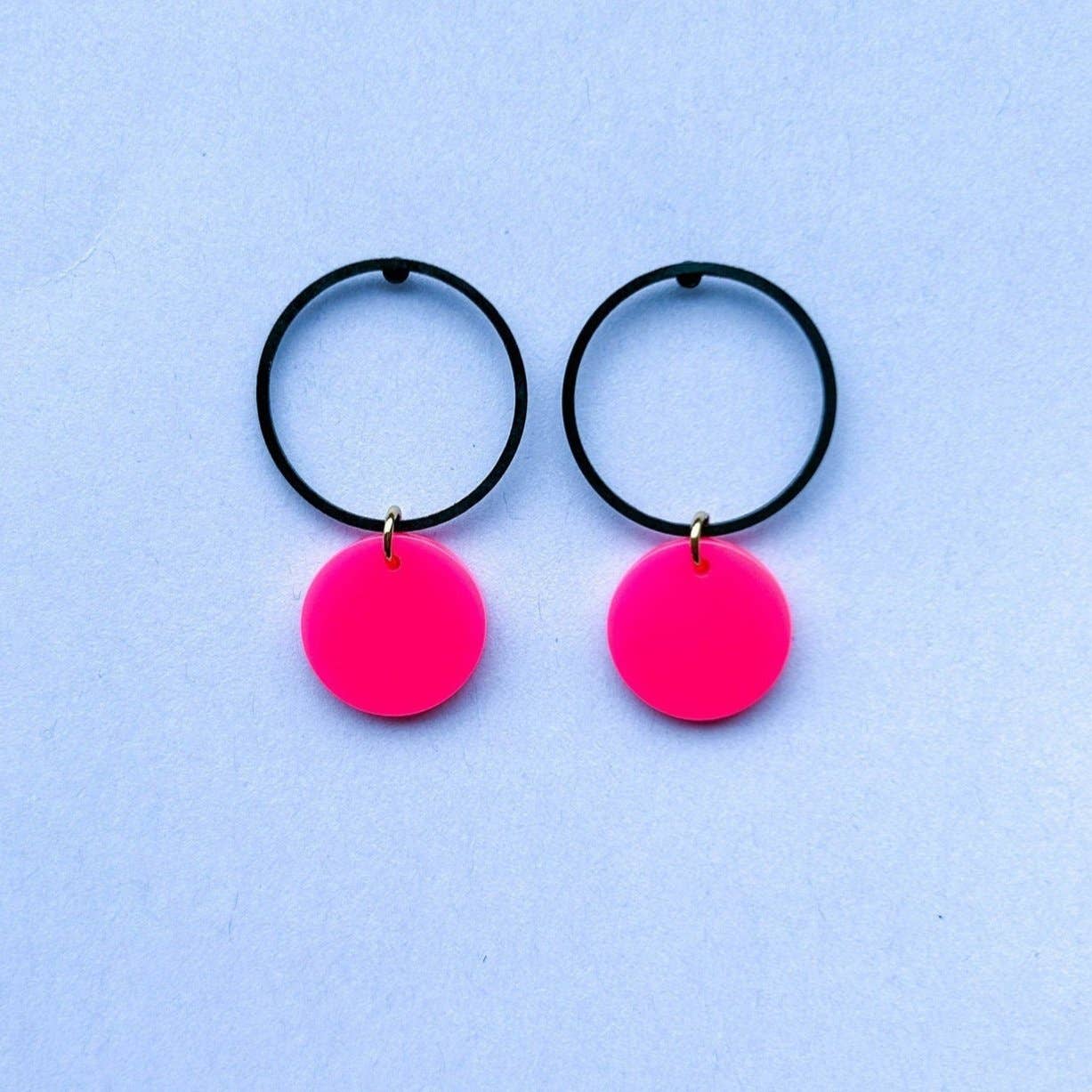 Hermoosa - Wholesale Dangle Earrings - Statement Earrings *NEON CIRCLE*1