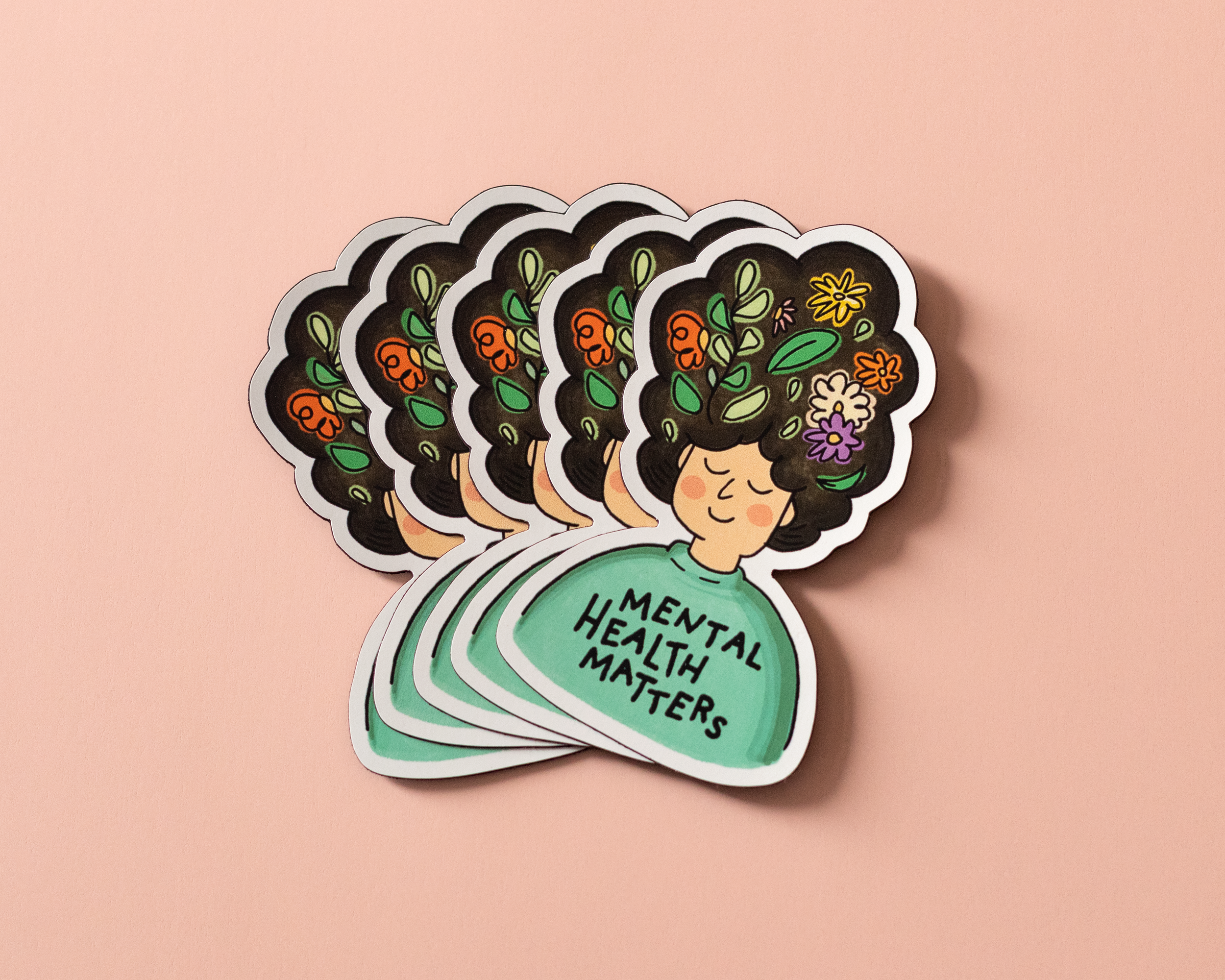 RippleSplash Studio - Wholesale Phone & Laptop Stickers - Mental Health Matters Vinyl Sticker3