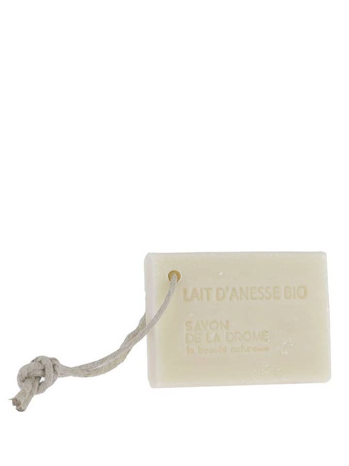 Sapone al Latte d'Asina Bio con Corda 100 g per la vendita all'ingrosso da parte di La Savonnerie de la Drôme