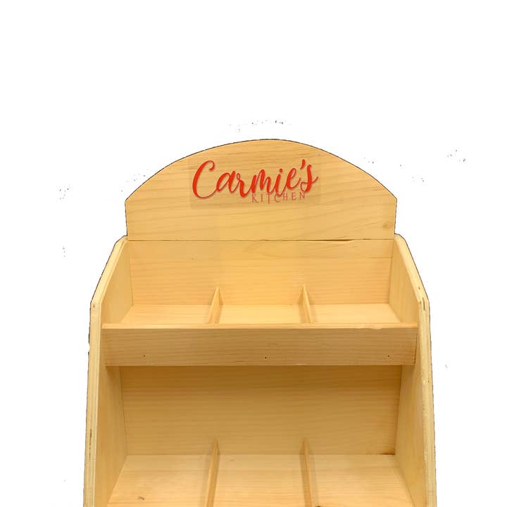 Carmie's Kitchen - Wholesale Retailer Display Stand/Case - 2 TIER DISPLAY UNIT, EMPTY0