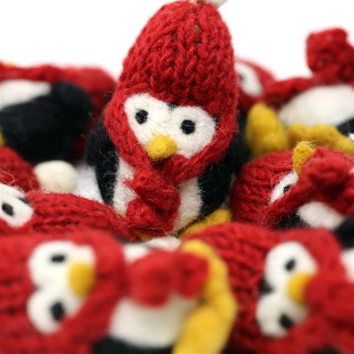 The Felt Pod - Wholesale Ornament - Felt Christmas Felted Penguin 10