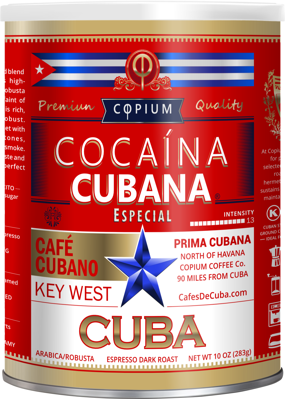 CafésDeCuba.com® - Venta al por mayor Café molido - ESPECIAL - CAFÉ 100% ARÁBICA/ROBUSTA - INTENSIDAD 13.0
