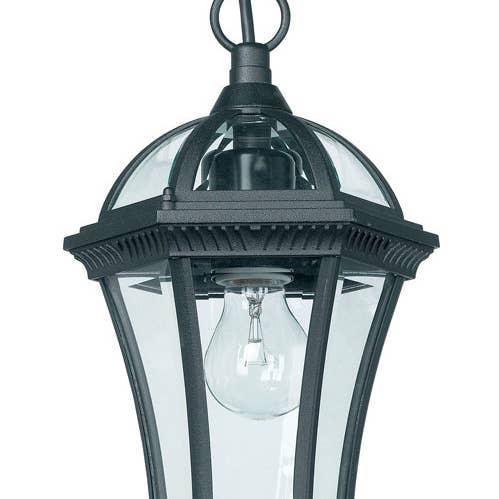 Happy Homewares – wholesale Chandelier/hanging light – Black Exterior Hanging Porch Lantern Pendant Light0