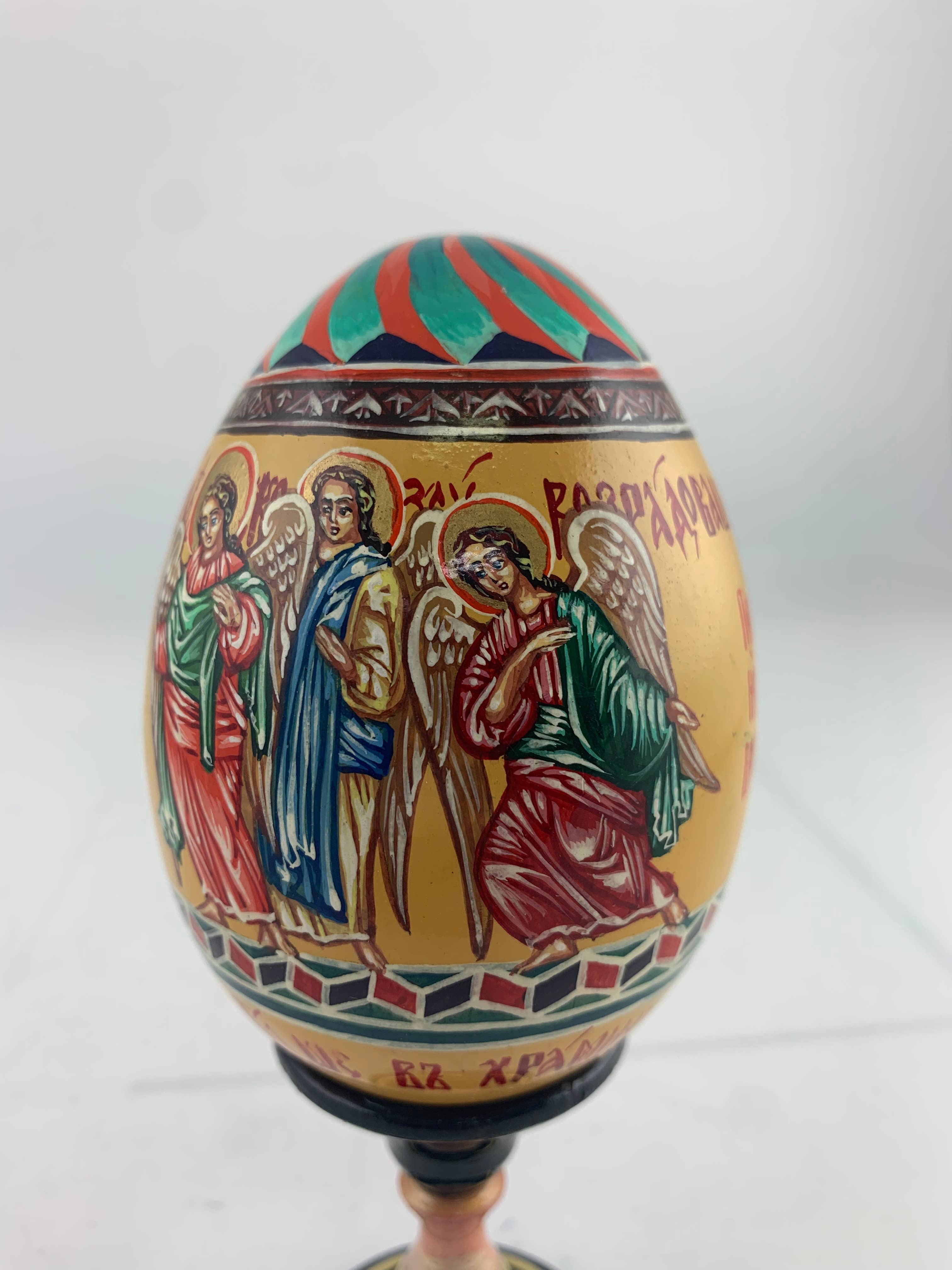 Golden Cockerel - Vendita all'ingrosso Decorazioni da tavolo - Uovo iconico ortodosso panoramico vintage2