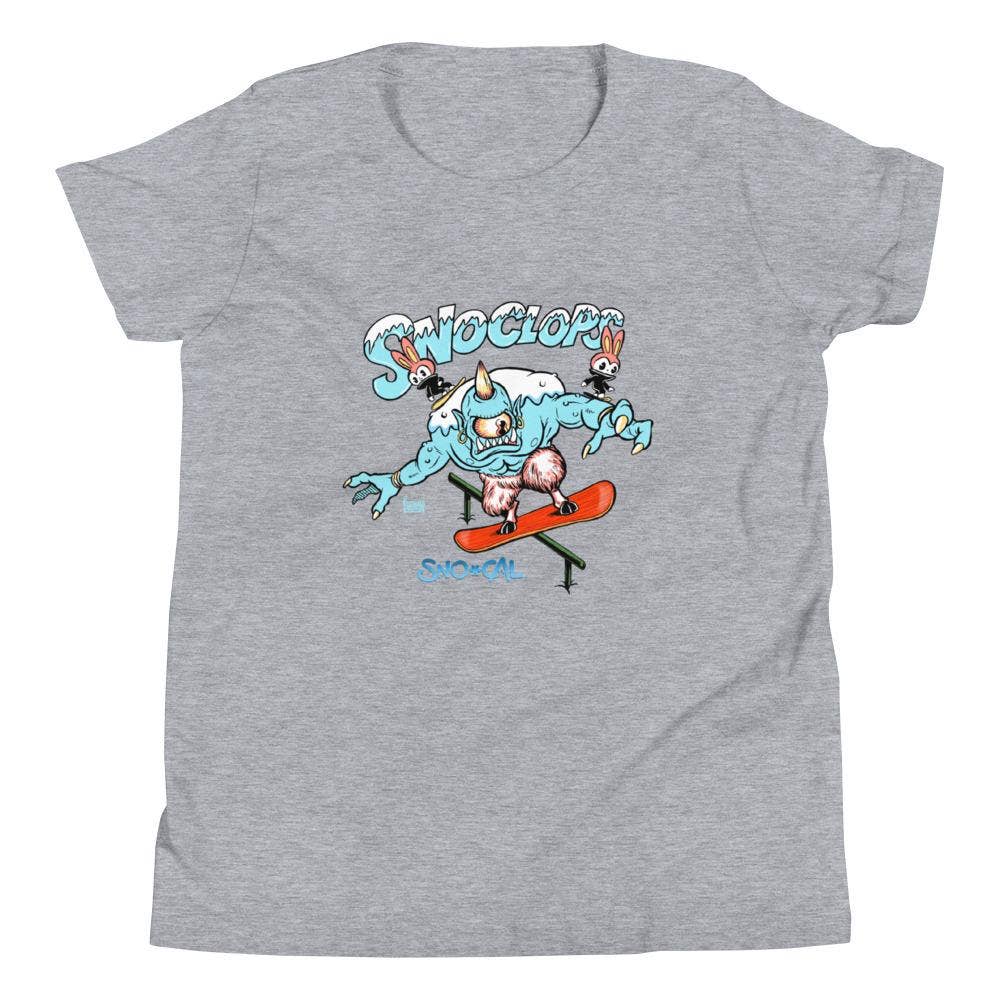 Sno*Cal - Wholesale Screen Printed T-Shirt - Kids - SnoClops Rail Slide Kids T-Shirt3