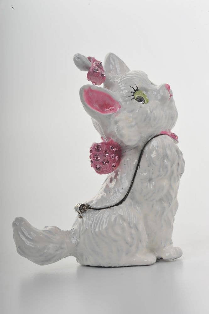Furr-Baby Gifts - Wholesale Decorative Tabletop Object - White and Pink Cat4