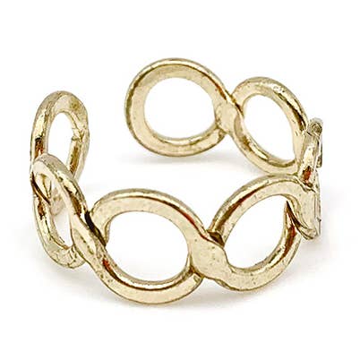 Anello regolabile placcato in oro - Anelli aperti per la vendita all'ingrosso da parte di Anju Jewelry