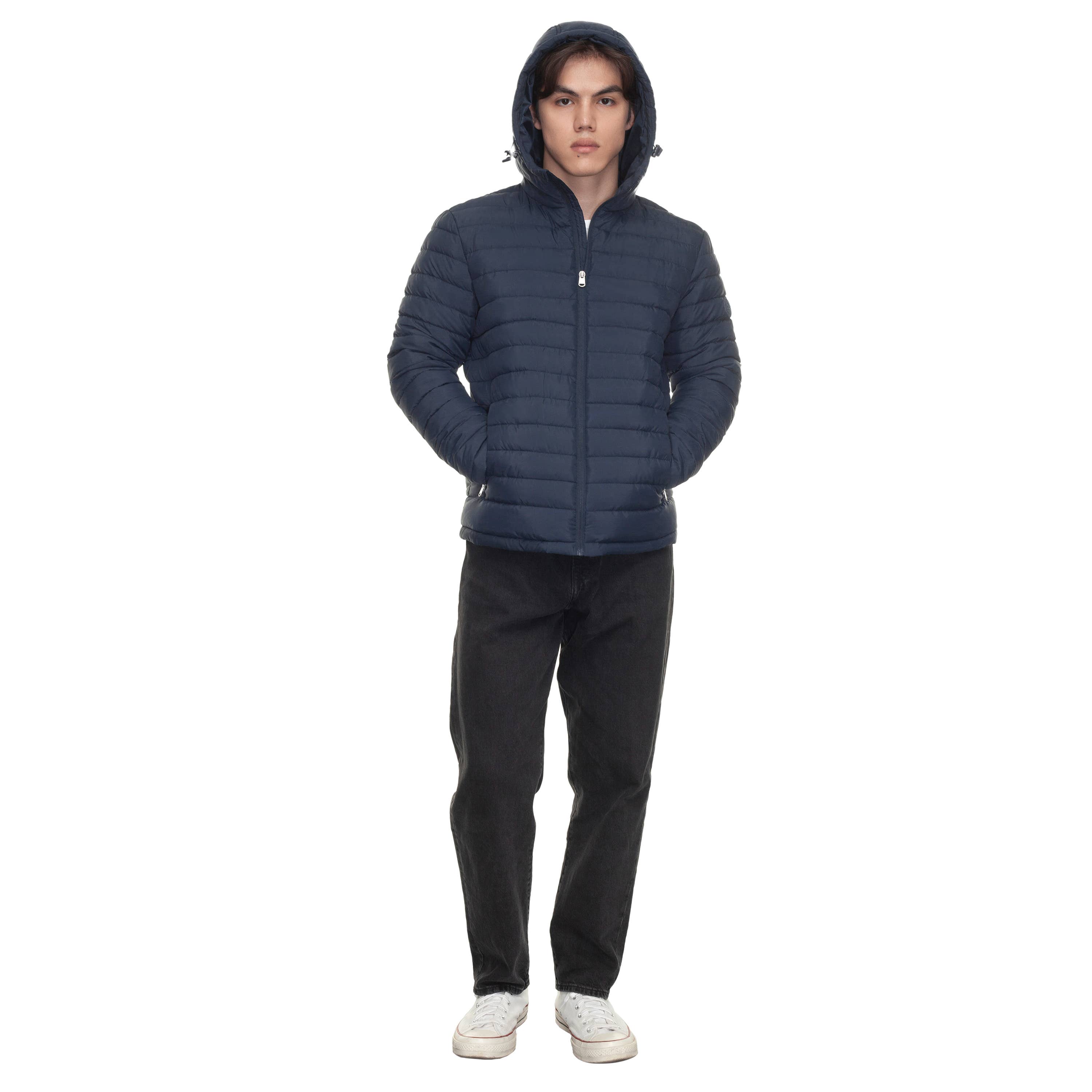 Rokka & Rolla - Wholesale Puffer Jacket - Men's - Men's Midweight Puffer Jacket Hooded Coat14