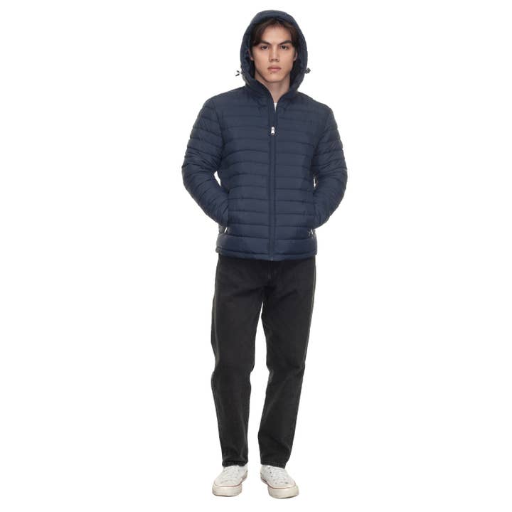 Rokka & Rolla - Wholesale Puffer Jacket - Men's - Men's Midweight Puffer Jacket Hooded Coat14