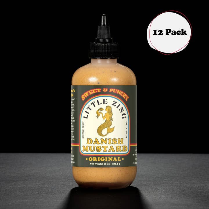 Original Danish Mustard Sauce - 10 oz - 12 pack for wholesale by Little Zing Danish Mustard