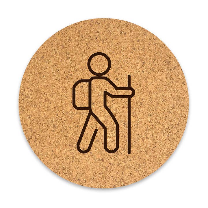 Hiking Cork Coaster for wholesale by So Very Lovely