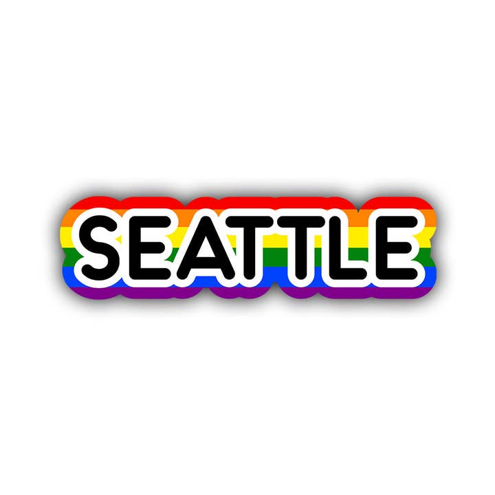 Seattle Regenbogen-Aufkleber für den Großhandel von HackStickers